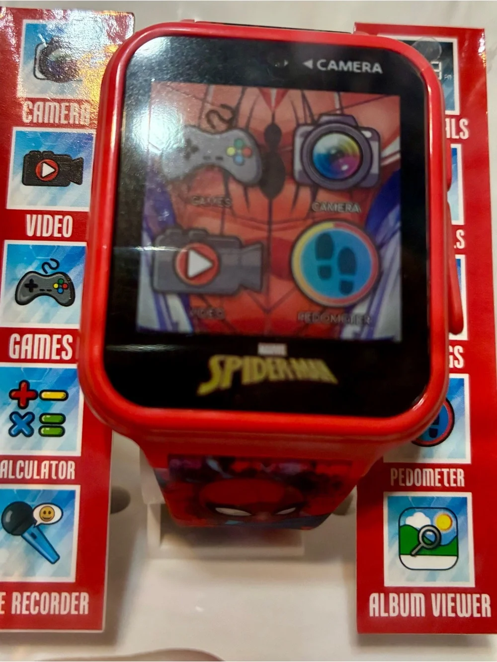 Spiderman Red Kids Touchscreen Smartwatch with Spider Graphics